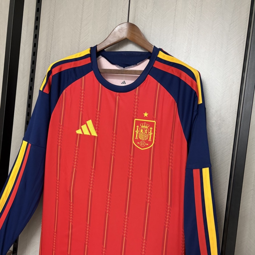 Spain 2026 World Cup Home Jersey Long Sleeve S-4XL