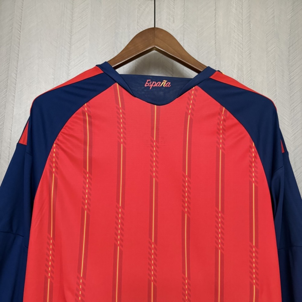 Spain 2026 World Cup Home Jersey Long Sleeve S-4XL