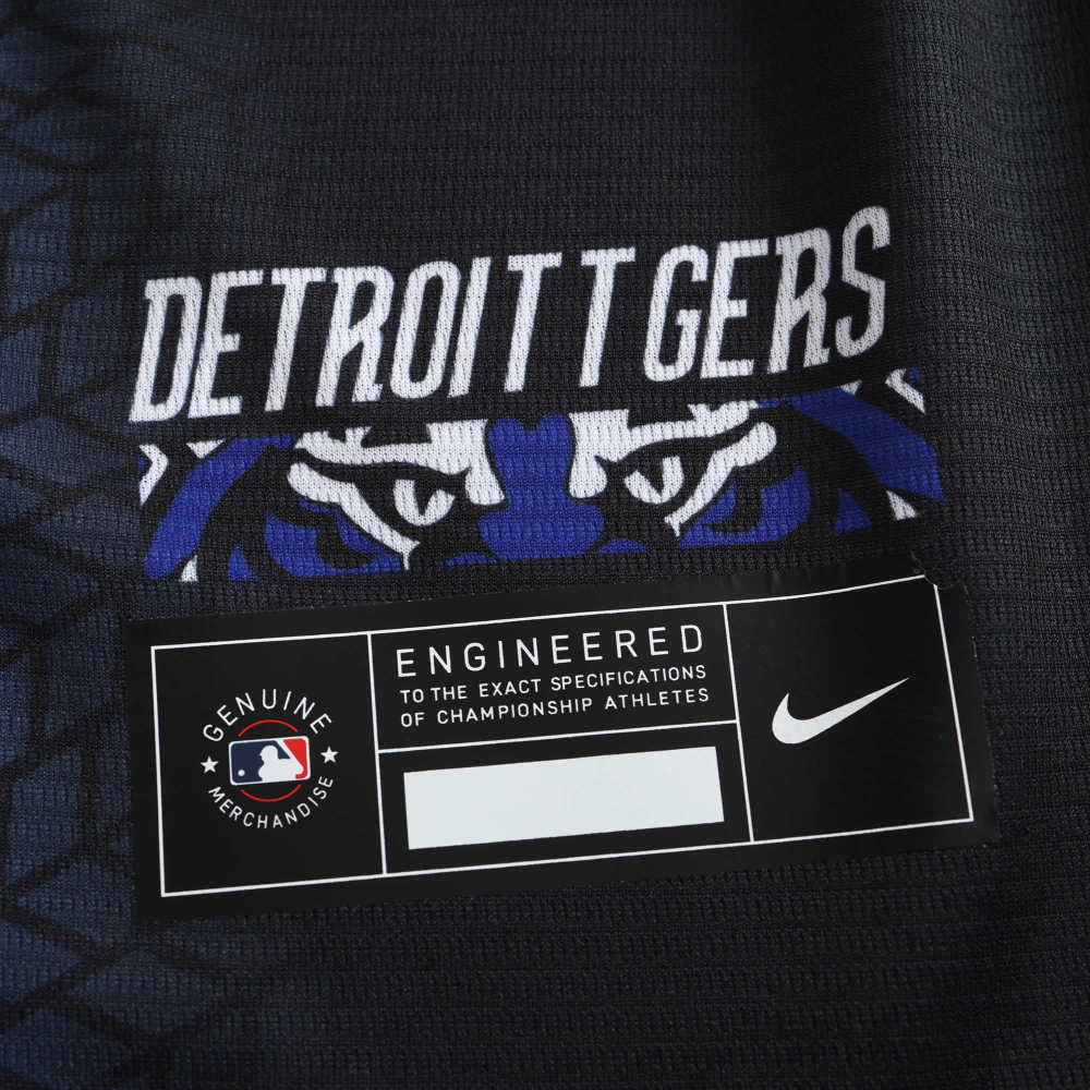MLB Detroit Tigers Black and Black Jesrey