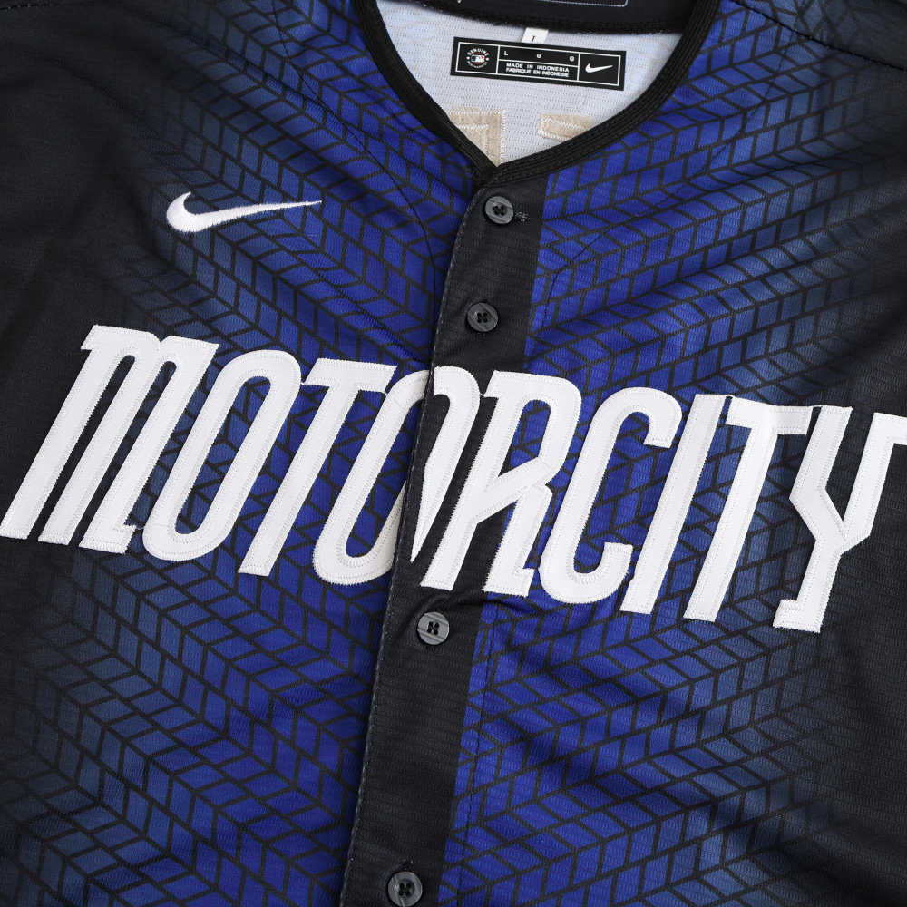 MLB Detroit Tigers Black and Black Jesrey