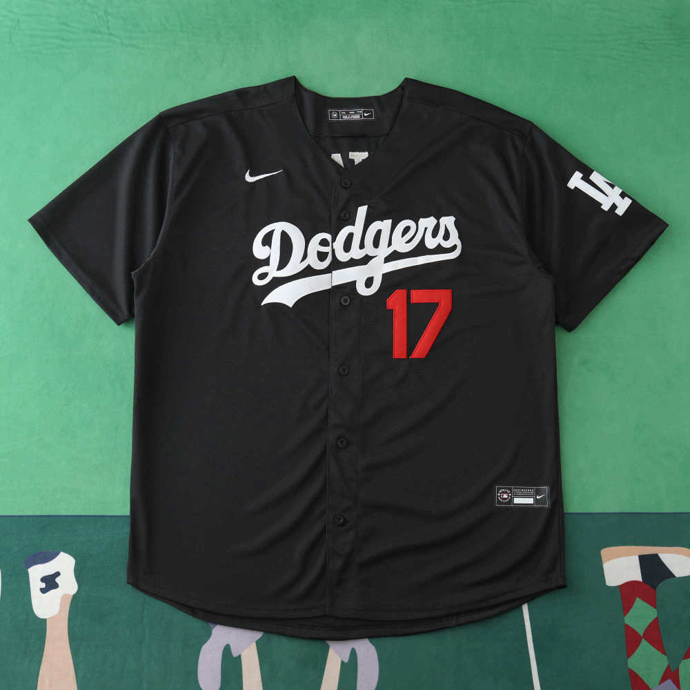 MLB LosAngeles Dodgers Black Jesrey OHTANI #17