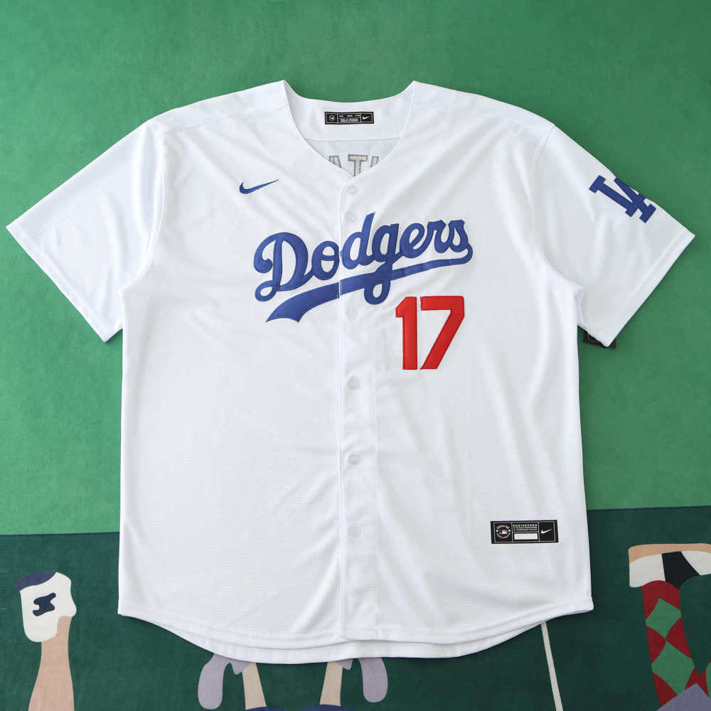 MLB LosAngeles Dodgers White Jesrey OHTANI #17
