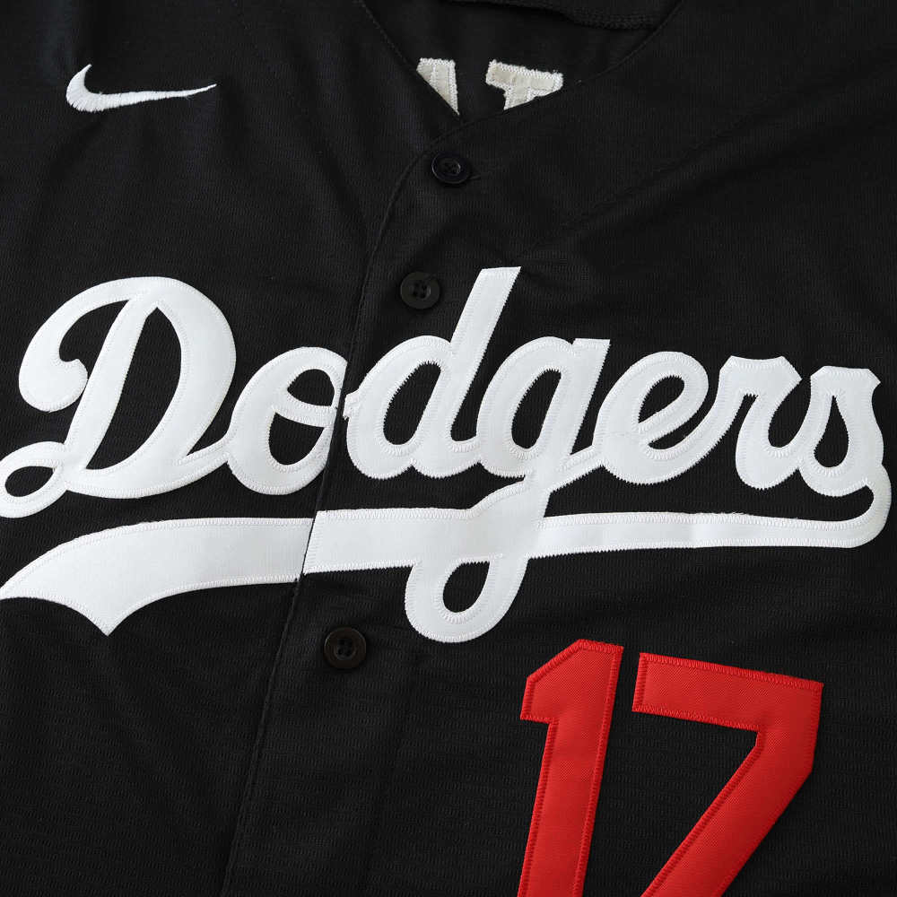 MLB LosAngeles Dodgers Black Jesrey OHTANI #17