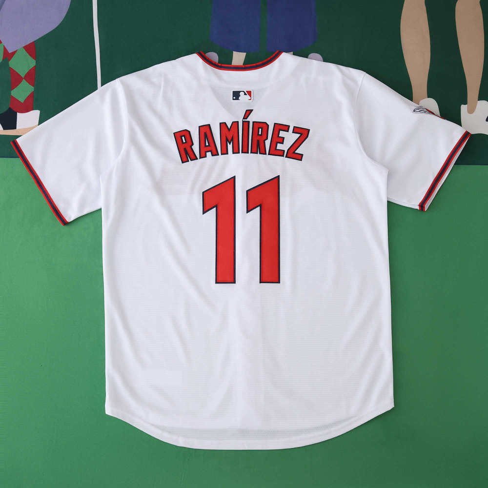 MLB 2025 Cleveland Guardians White Jesrey RAMIREZ #11