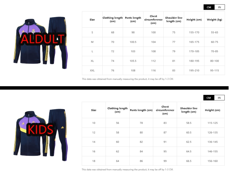 24/25 Barcelona Blue Long-sleeved half-pull training kit Football team kit