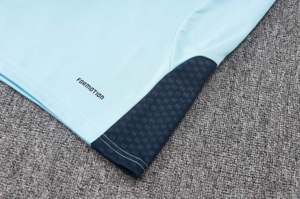 2026 Argentina Sky Blue Long-sleeved half-pull training kit