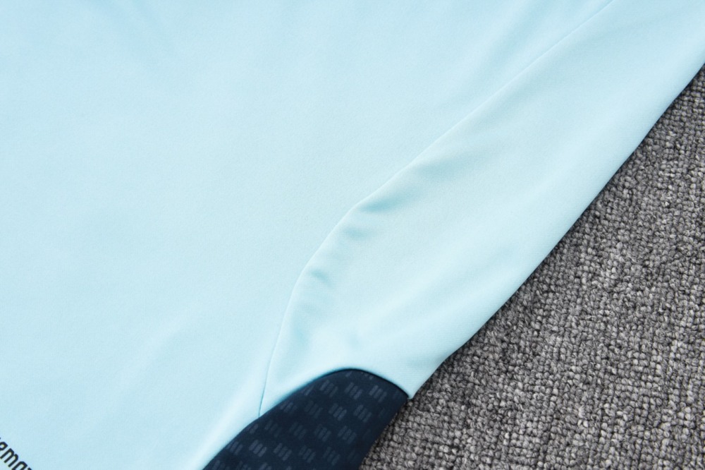 2026 Argentina Sky Blue Long-sleeved half-pull training kit
