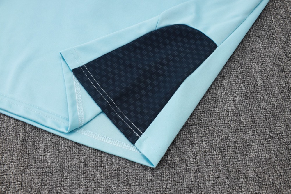 2026 Argentina Sky Blue Long-sleeved half-pull training kit