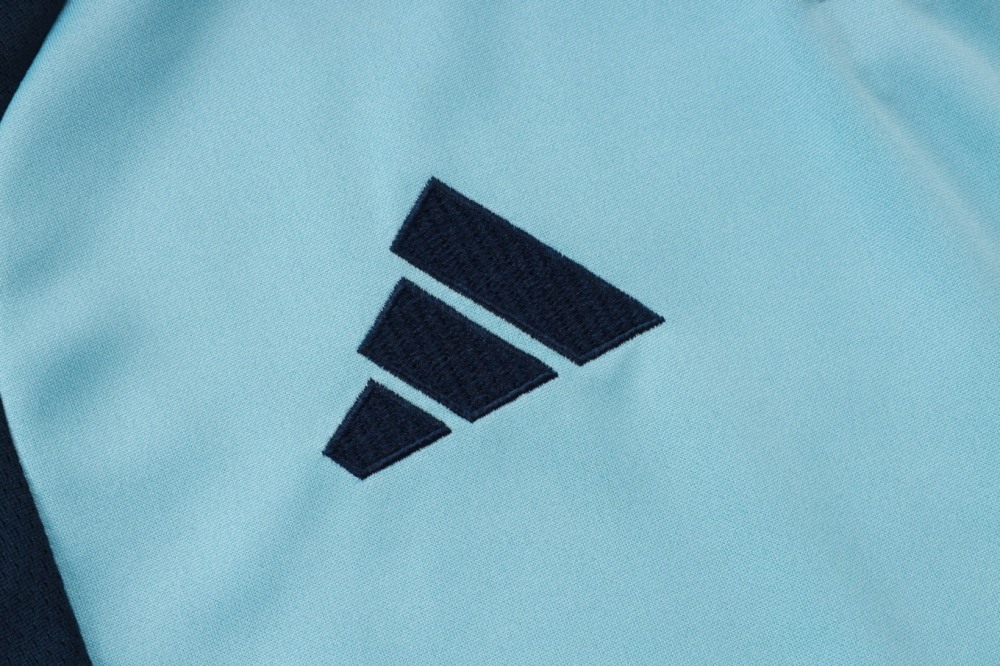2026 Argentina Sky Blue Long-sleeved half-pull training kit
