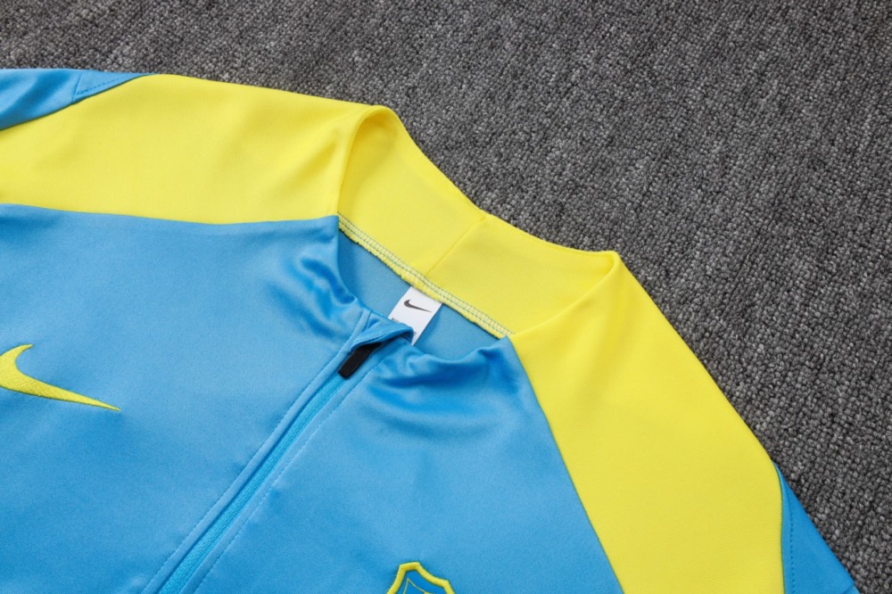 2026 Barcelona Light blue Long-sleeved half-pull training kit