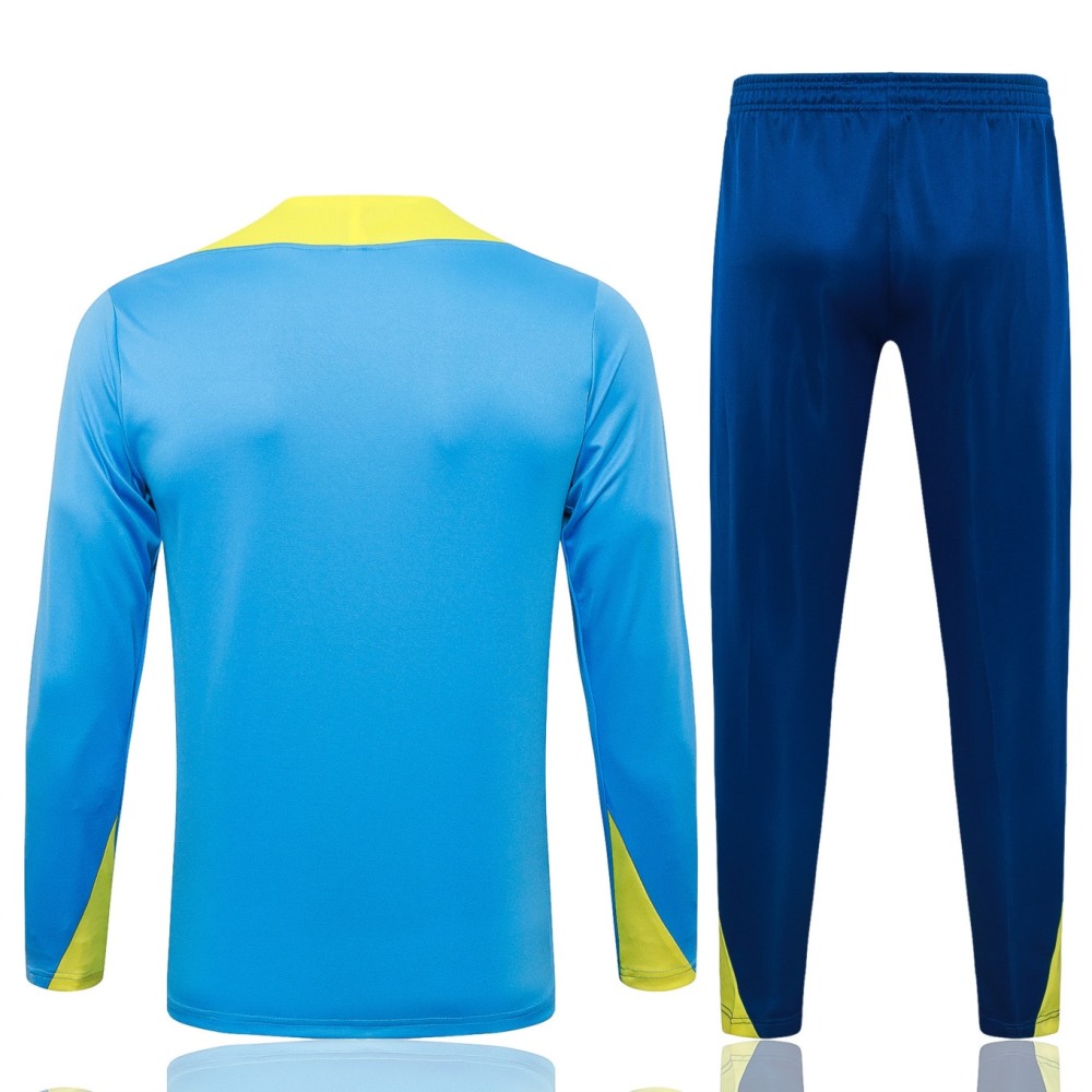 2026 Barcelona Light blue Long-sleeved half-pull training kit