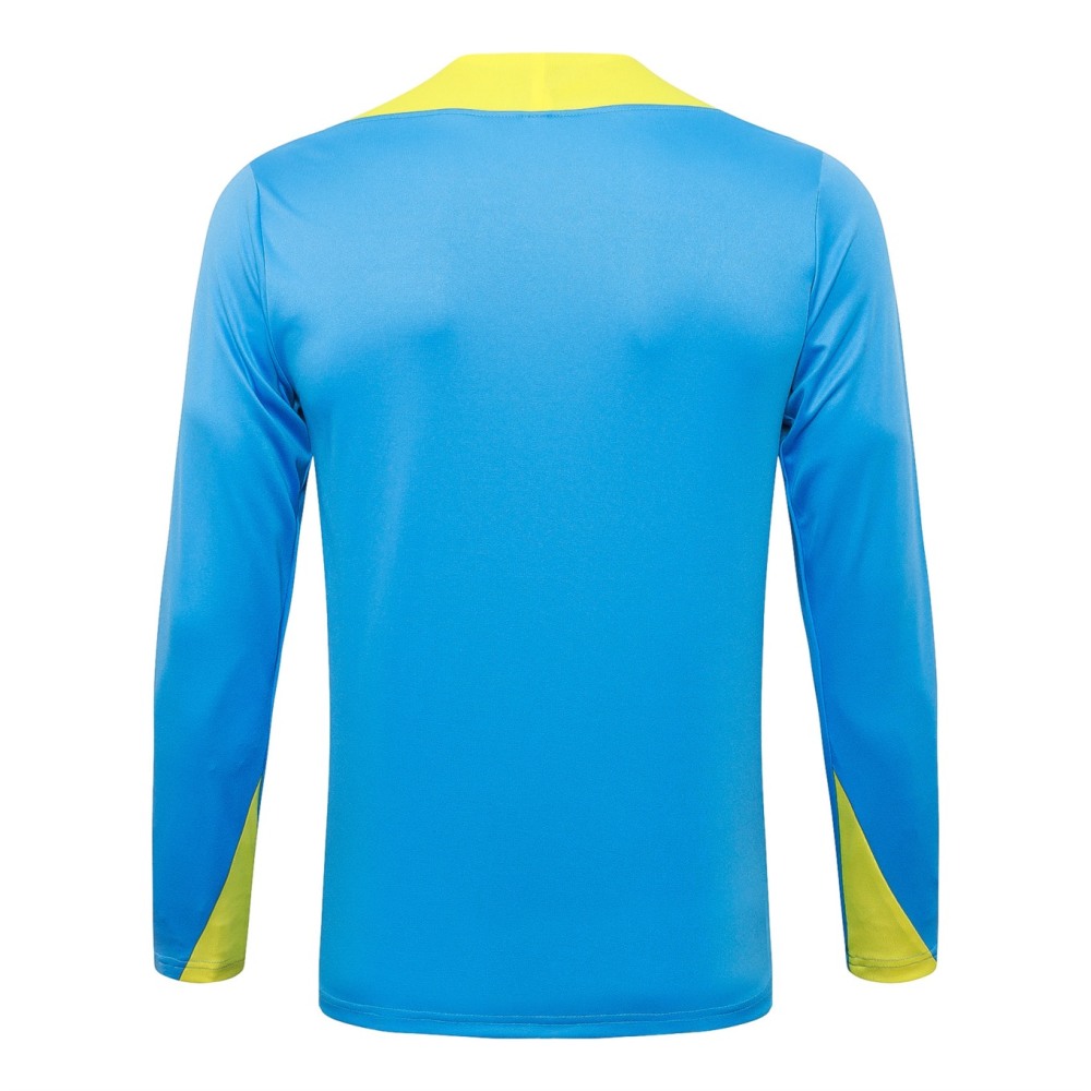 2026 Barcelona Light blue Long-sleeved half-pull training kit