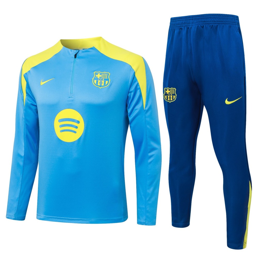 2026 Barcelona Light blue Long-sleeved half-pull training kit