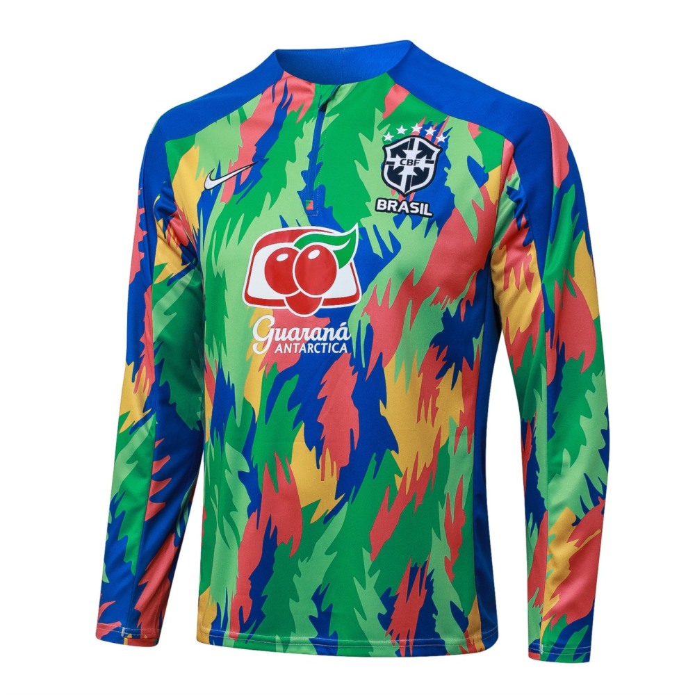 2026 Brazil Camouflage color Long-sleeved half-pull training kit