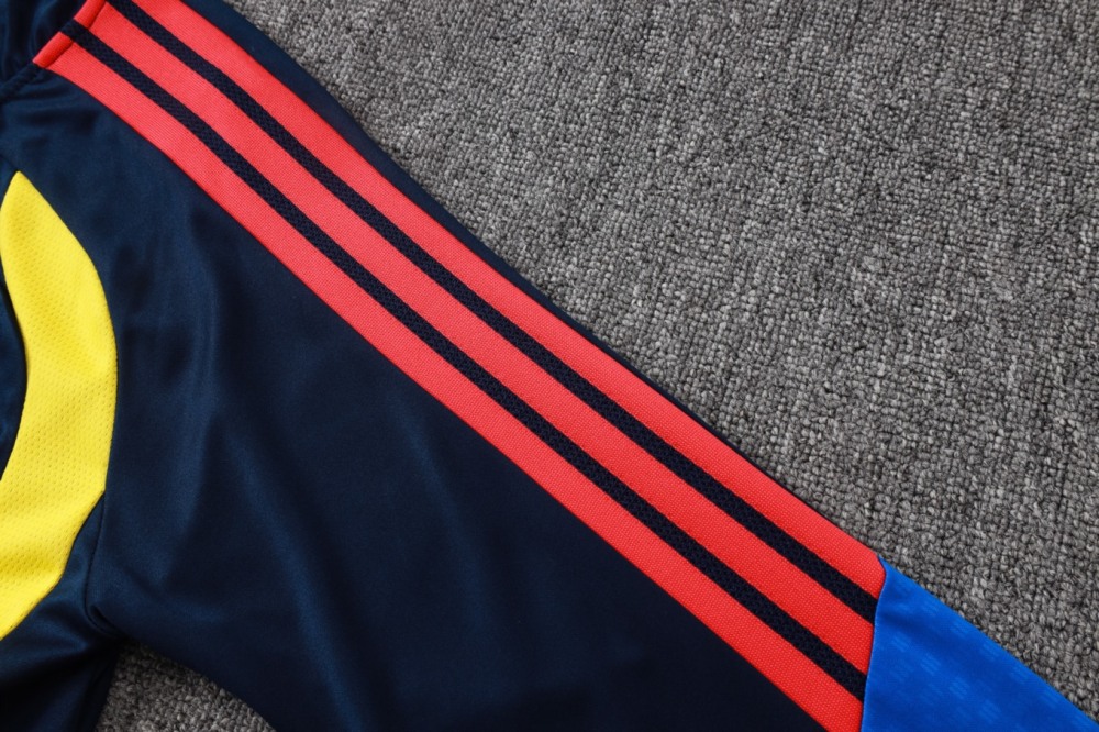 2026 Colombia Royal blue Long-sleeved half-pull training kit