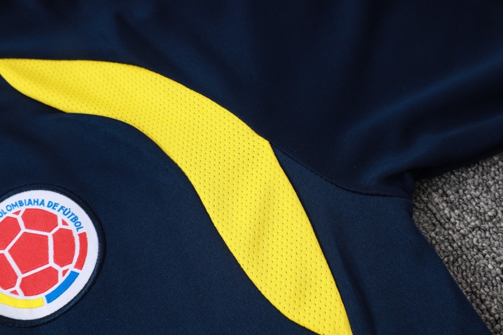 2026 Colombia Royal blue Long-sleeved half-pull training kit