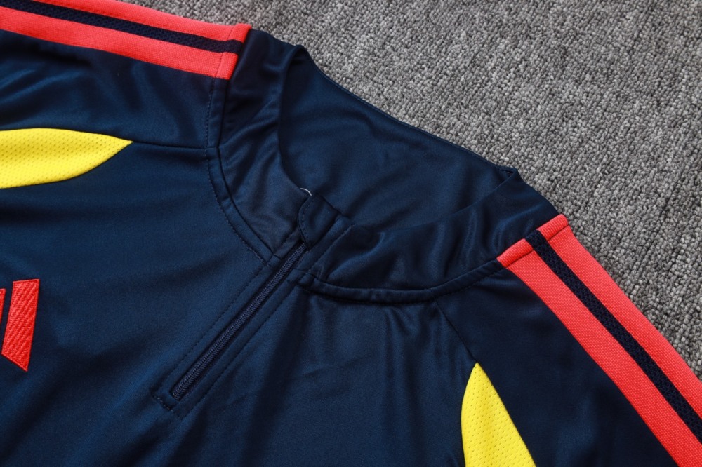 2026 Colombia Royal blue Long-sleeved half-pull training kit