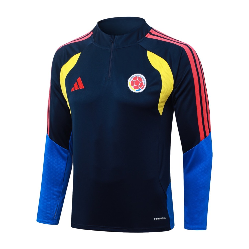 2026 Colombia Royal blue Long-sleeved half-pull training kit