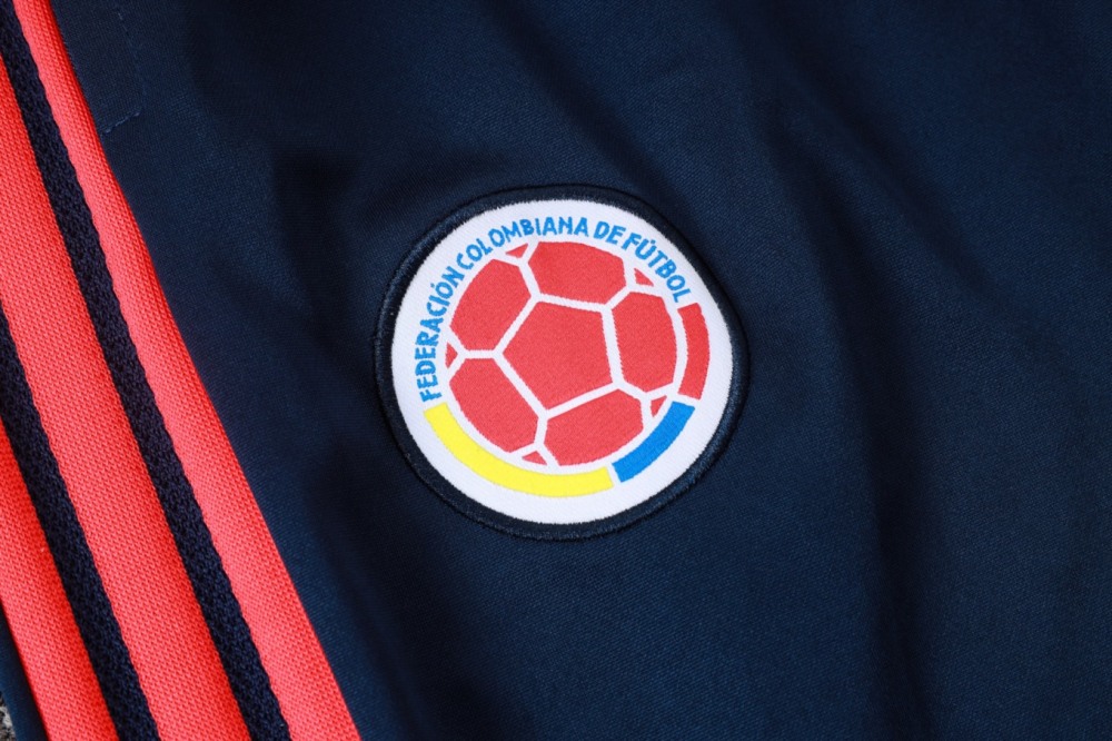 2026 Colombia Royal blue Long-sleeved half-pull training kit