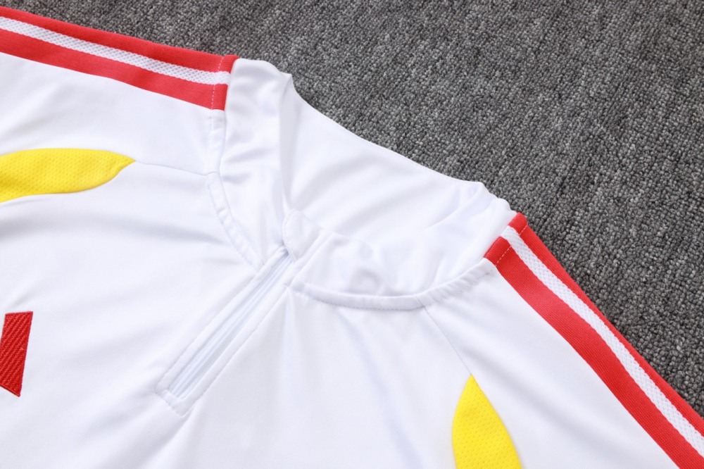 2026 Colombia White Long-sleeved half-pull training kit