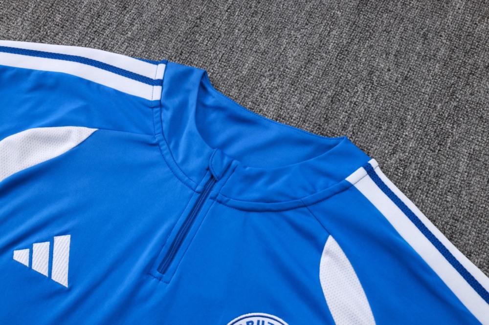 2026 Cruzeiro Violet blue Long-sleeved half-pull training kit
