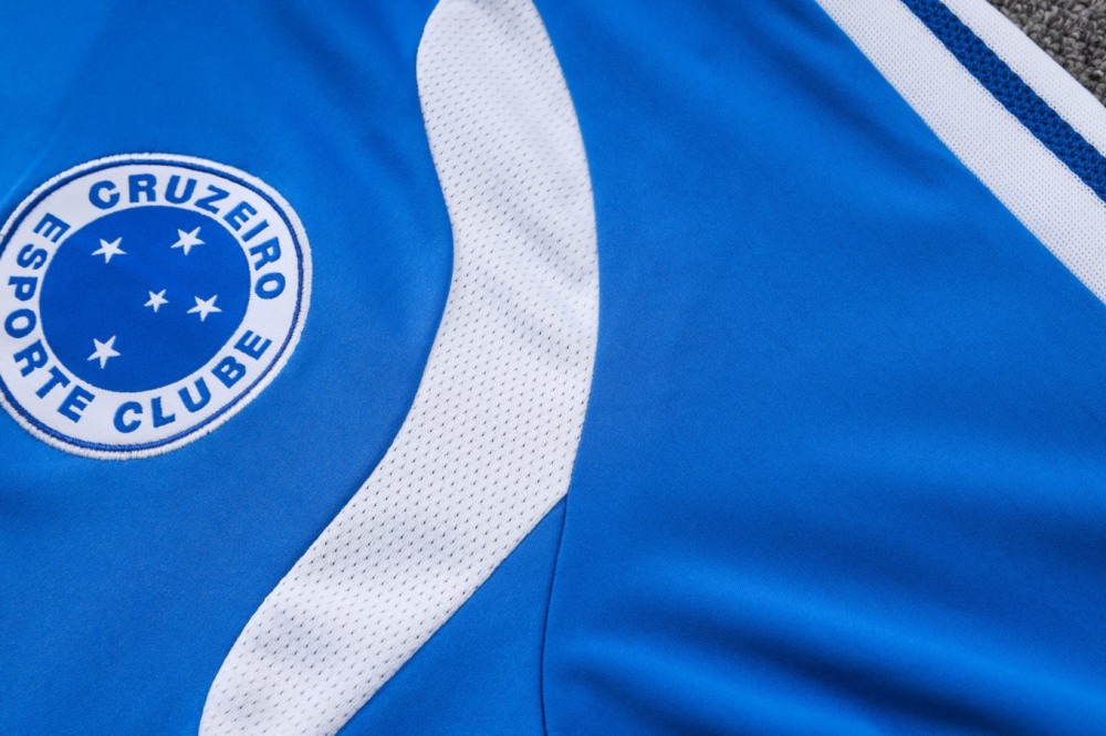 2026 Cruzeiro Violet blue Long-sleeved half-pull training kit
