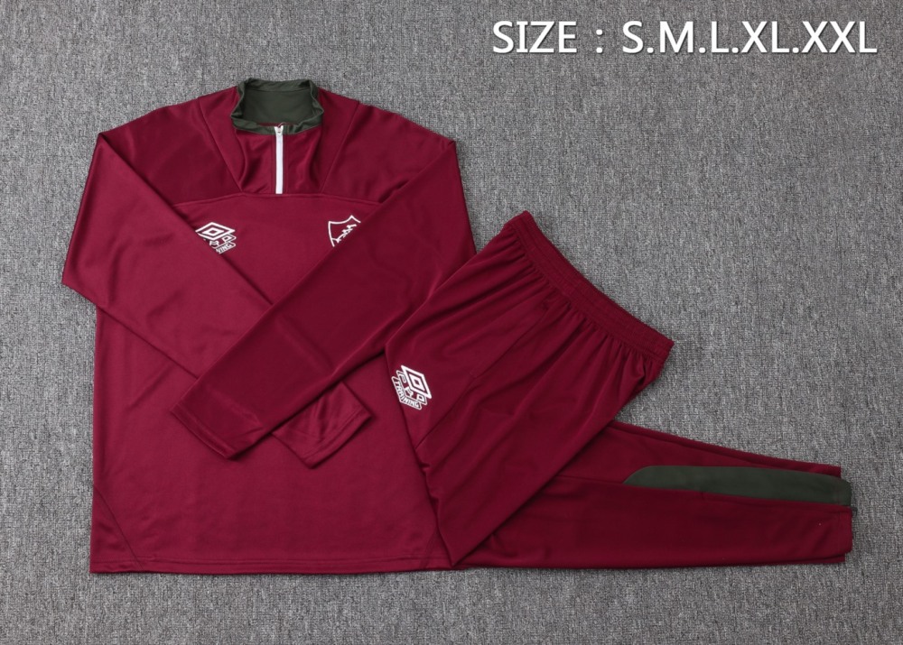 2026 Fluminense Maroon Long-sleeved half-pull training kit