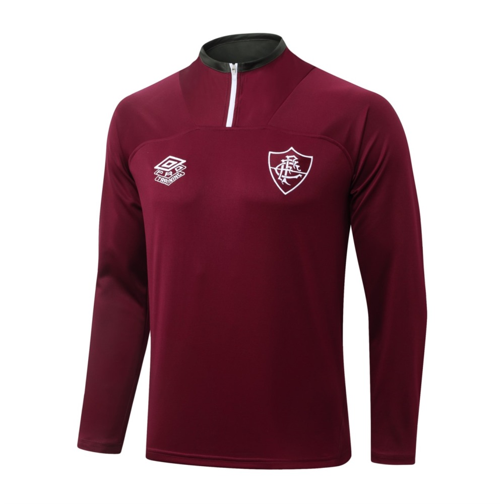 2026 Fluminense Maroon Long-sleeved half-pull training kit