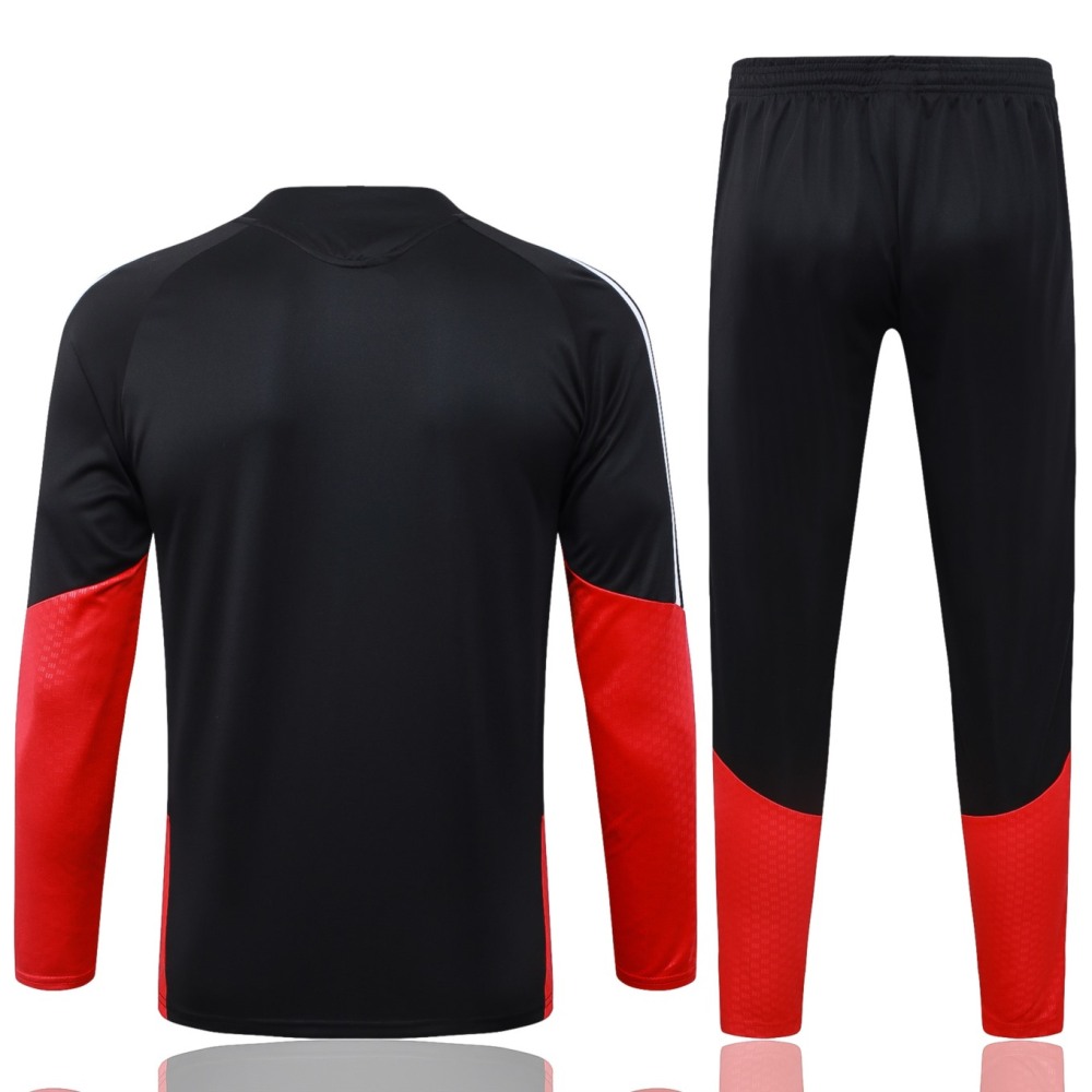 2026 Germany Black Long-sleeved half-pull training kit