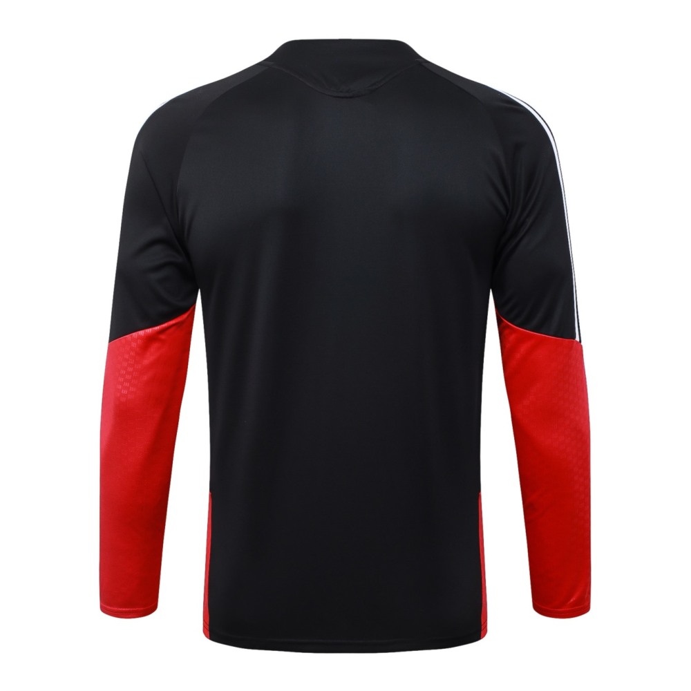 2026 Germany Black Long-sleeved half-pull training kit
