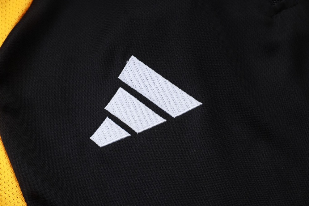 2026 Germany Black Long-sleeved half-pull training kit