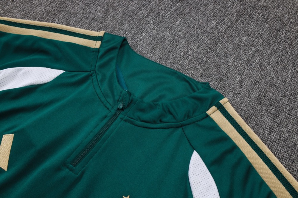 2026 Italy Dark green Long-sleeved half-pull training kit