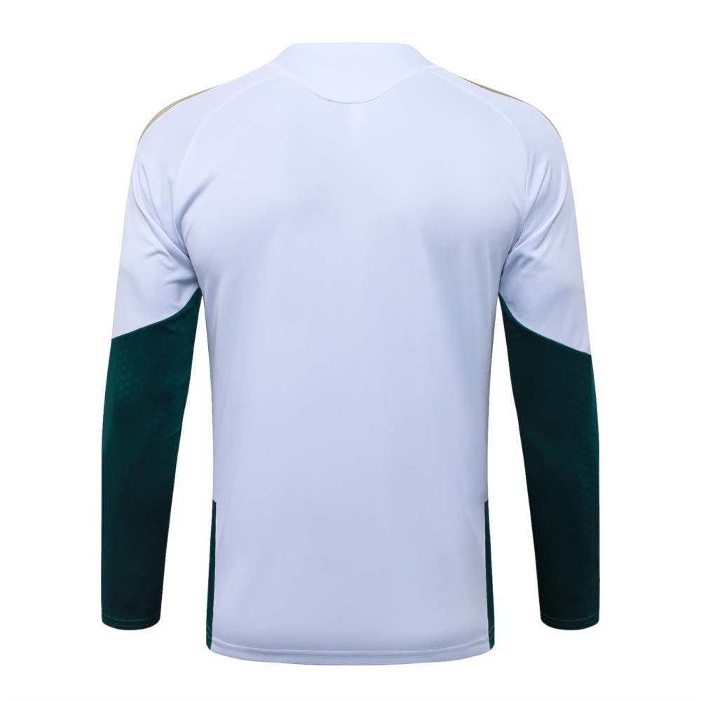 2026 Italy White Long-sleeved half-pull training kit