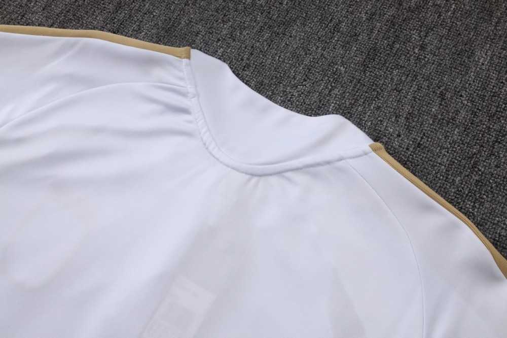 2026 Italy White Long-sleeved half-pull training kit