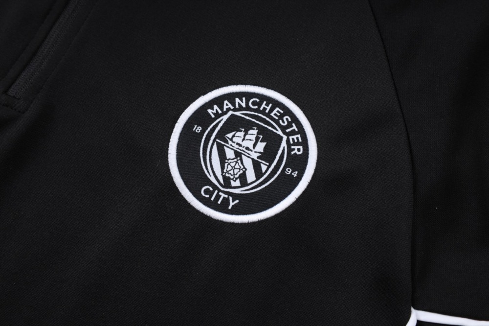 2026 Manchester City Black Long-sleeved half-pull training kit