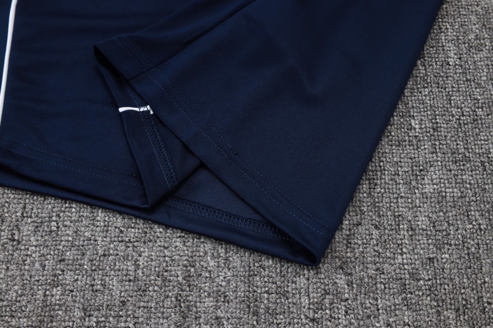 2026 Marseilles cyan Long-sleeved half-pull training kit