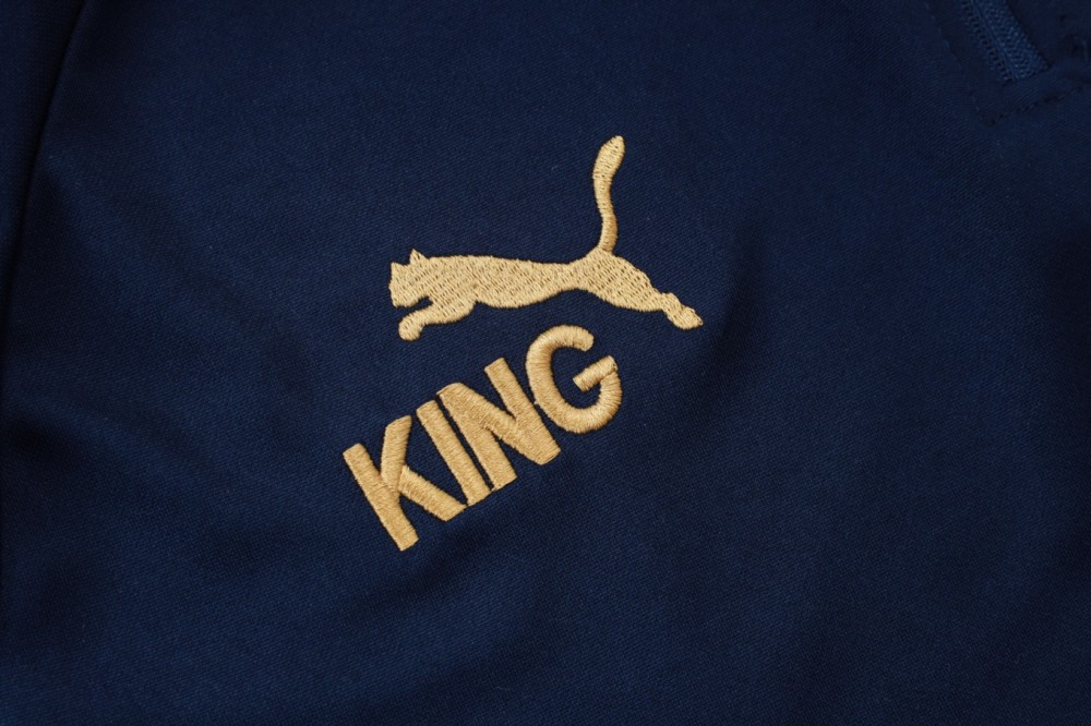2026 Marseilles cyan Long-sleeved half-pull training kit