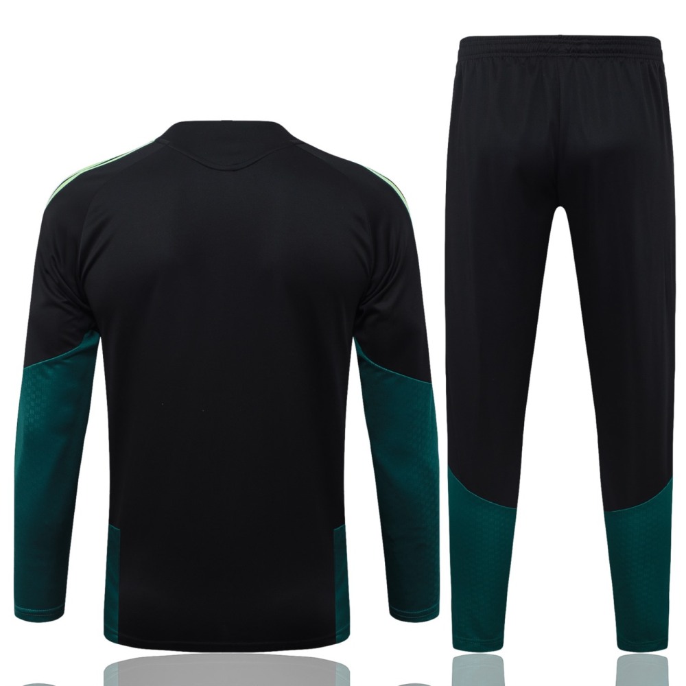 2026 Mexico Black Long-sleeved half-pull training kit