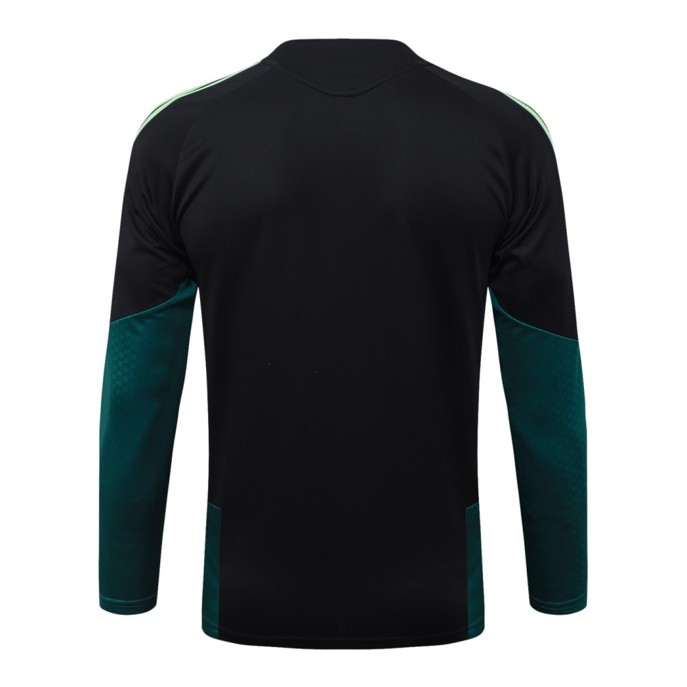 2026 Mexico Black Long-sleeved half-pull training kit