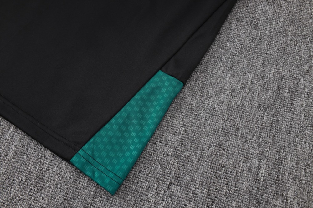 2026 Mexico Black Long-sleeved half-pull training kit