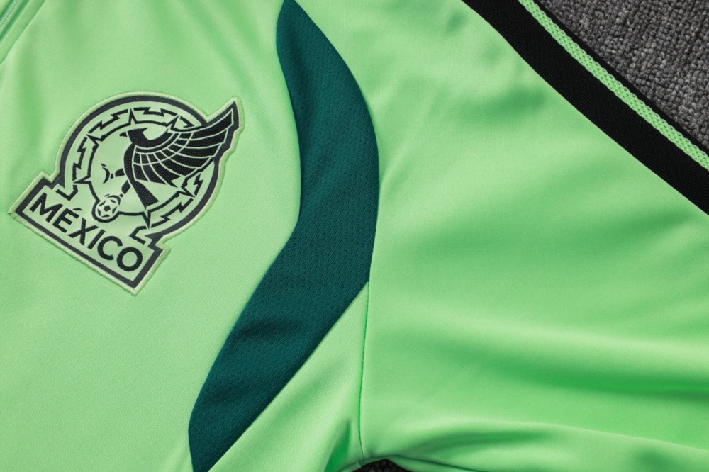 2026 Mexico Green Long-sleeved half-pull training kit