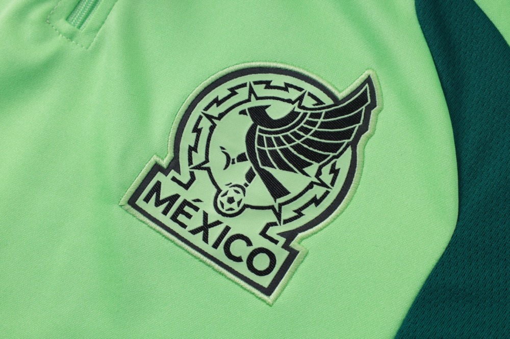 2026 Mexico Green Long-sleeved half-pull training kit