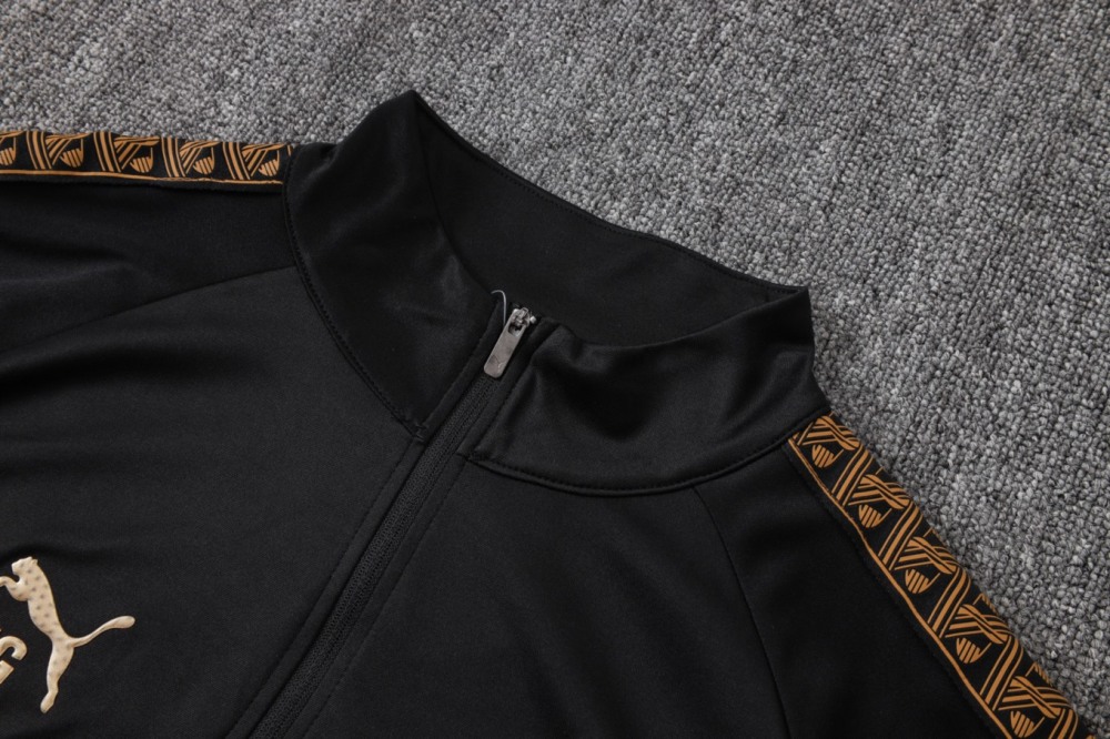2026 Portugal Black Long-sleeved half-pull training kit