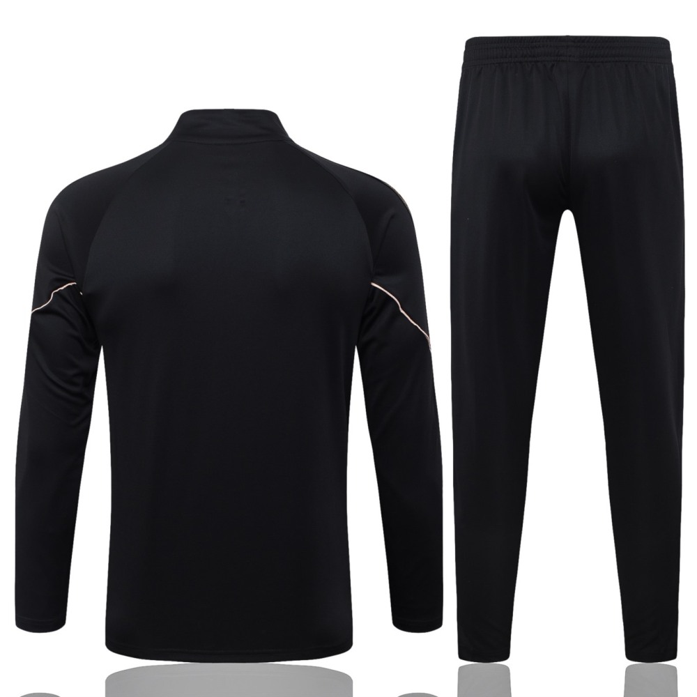 2026 Portugal Black Long-sleeved half-pull training kit