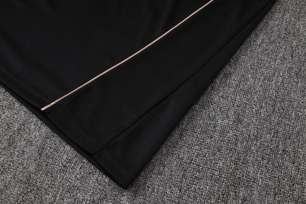 2026 Portugal Black Long-sleeved half-pull training kit
