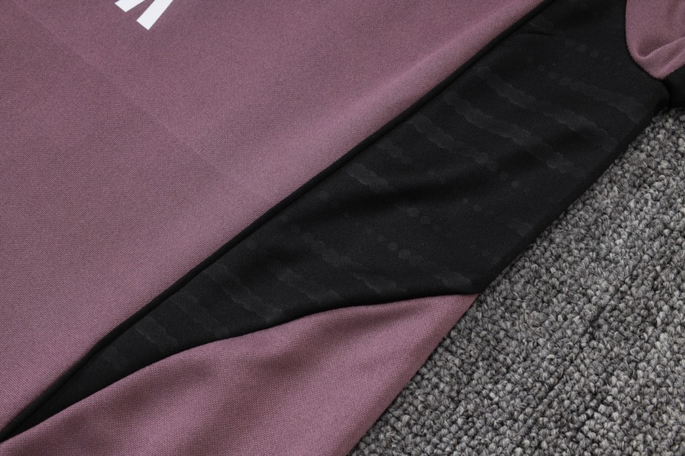 2026 Real Madrid Dusty Purple Long-sleeved half-pull training kit