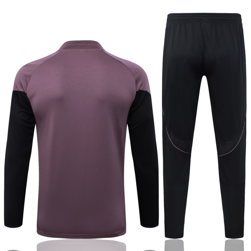 2026 Real Madrid Dusty Purple Long-sleeved half-pull training kit