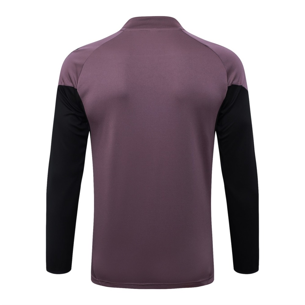 2026 Real Madrid Dusty Purple Long-sleeved half-pull training kit