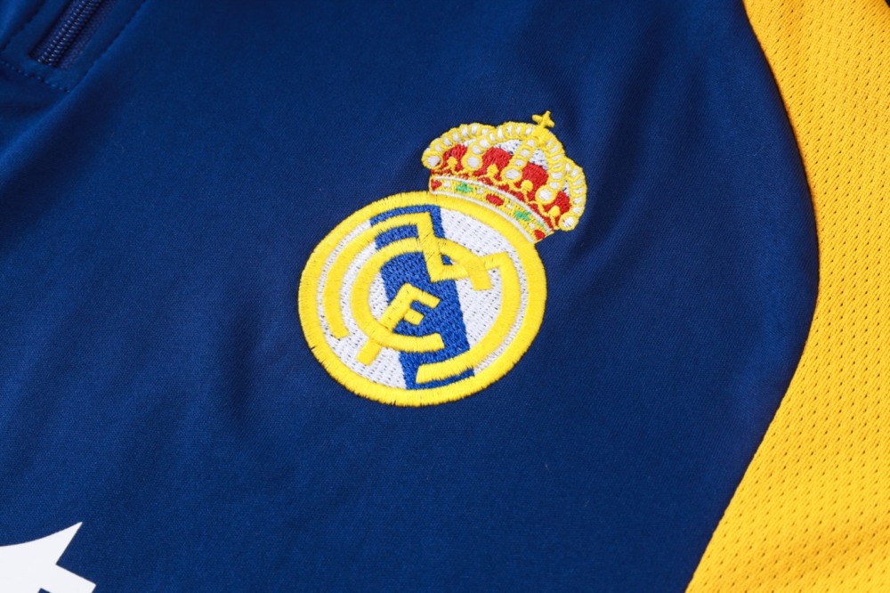 2026 Real Madrid Royal blue Long-sleeved half-pull training kit