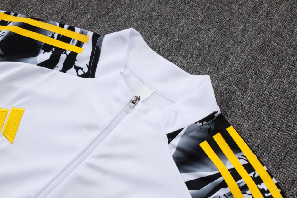 2026 Real Madrid White Long-sleeved half-pull training kit